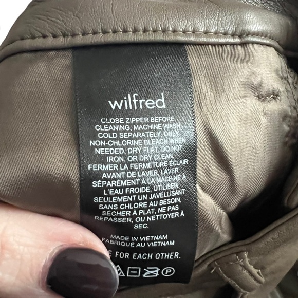 Wilfred x Aritzia - The Melina Vegan Leather Straight Leg Pants Sz 4 - Picture 10 of 11